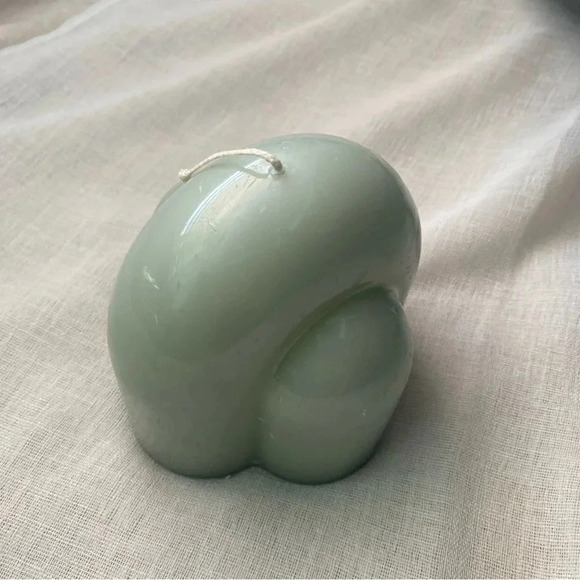 NEW FEM POLAND Pillar Candle Unique shape Sage green - Picture 3 of 11